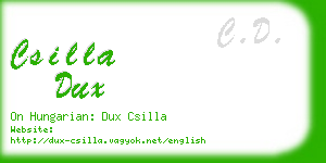 csilla dux business card